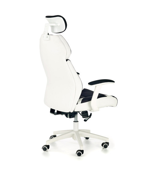 CHRONO fotel gabinetowy biało-czarny