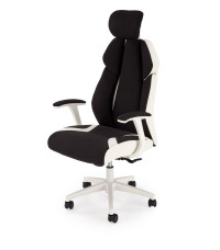 CHRONO fotel gabinetowy biało-czarny