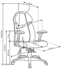 CHRONO fotel gabinetowy biało-czarny