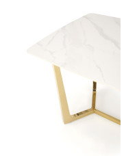 CLEMENTE stół blat - biały marmur, nogi - złoty (2p1szt)