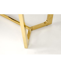 CLEMENTE stół blat - biały marmur, nogi - złoty (2p1szt)