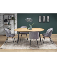 COLORADO stół rozkładany, blat - dab złoty, stelaż - czarny (2p1szt)