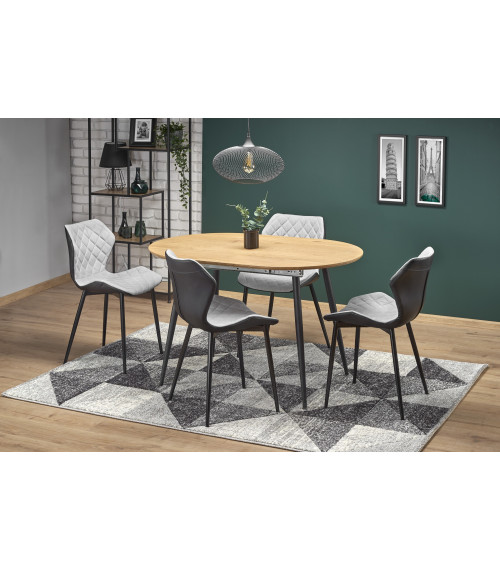 COLORADO stół rozkładany, blat - dab złoty, stelaż - czarny (2p1szt)