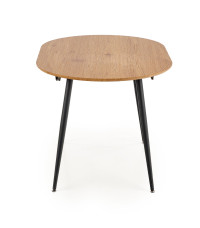 COLORADO stół rozkładany, blat - dab złoty, stelaż - czarny (2p1szt)