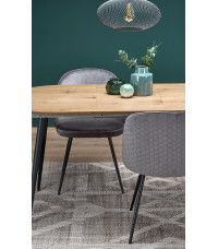 COLORADO stół rozkładany, blat - dab złoty, stelaż - czarny (2p1szt)