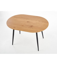 COLORADO stół rozkładany, blat - dab złoty, stelaż - czarny (2p1szt)