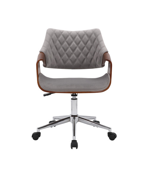 COLT fotel pracowniczy orzechowy/popielaty velvet