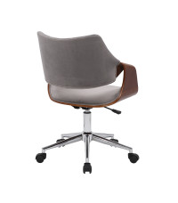 COLT fotel pracowniczy orzechowy/popielaty velvet