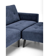 CORNELIUS sofa rozkładana z funkcją narożnika niebieska (1p1szt)