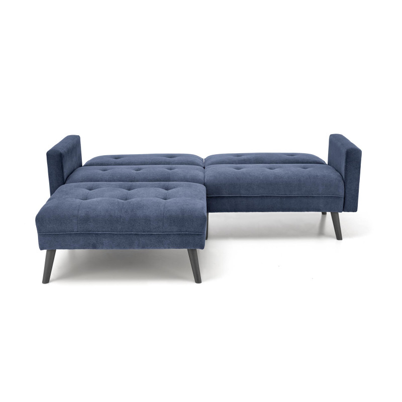 CORNELIUS sofa rozkładana z funkcją narożnika niebieska (1p1szt)