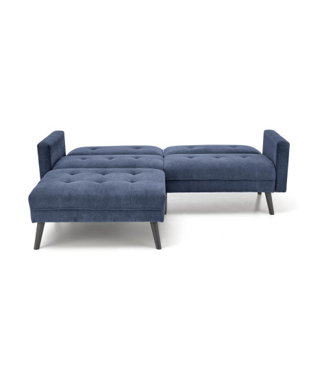 CORNELIUS sofa rozkładana z funkcją narożnika niebieska (1p1szt)