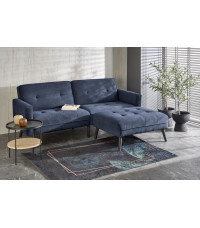 CORNELIUS sofa rozkładana z funkcją narożnika niebieska (1p1szt)