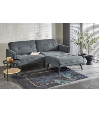 CORNELIUS sofa rozkładana z funkcją narożnika popiel (1p1szt)