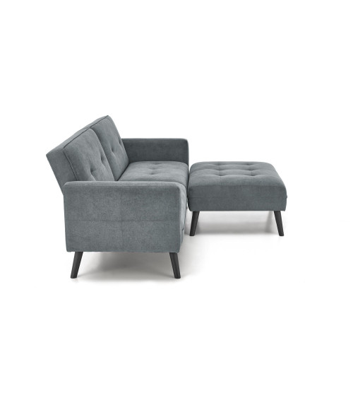 CORNELIUS sofa rozkładana z funkcją narożnika popiel (1p1szt)