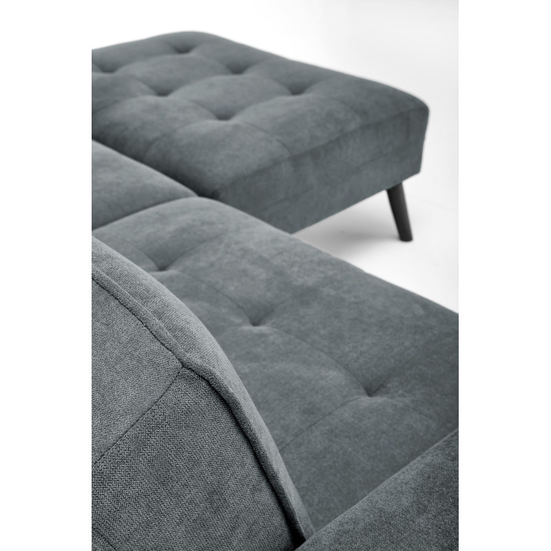 CORNELIUS sofa rozkładana z funkcją narożnika popiel (1p1szt)