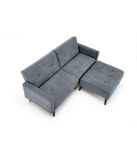CORNELIUS sofa rozkładana z funkcją narożnika popiel (1p1szt)