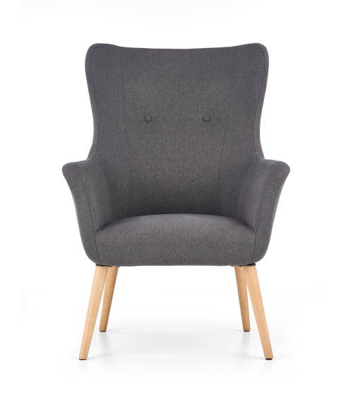 COTTO fotel wypoczynkowy ciemny popiel