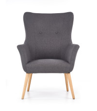 COTTO fotel wypoczynkowy ciemny popiel