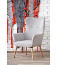 COTTO fotel wypoczynkowy jasny popiel