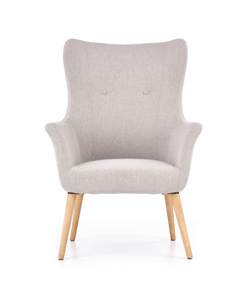 COTTO fotel wypoczynkowy jasny popiel