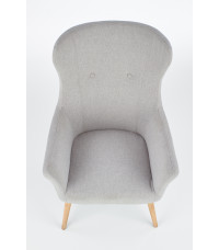 COTTO fotel wypoczynkowy jasny popiel