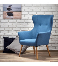 COTTO fotel wypoczynkowy niebieski