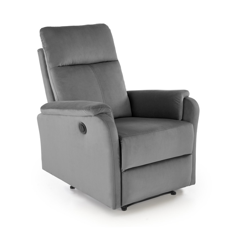 CROCUS fotel wypoczynkowy z funkcją elektrycznego rozkładania, popielaty (1p1szt)