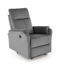 CROCUS fotel wypoczynkowy z funkcją elektrycznego rozkładania, popielaty (1p1szt)