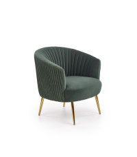 CROWN fotel wypoczynkowy ciemny zielony / złoty