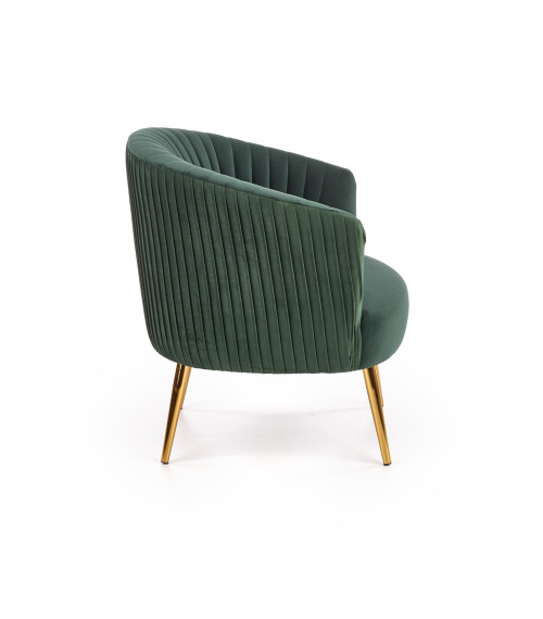 CROWN fotel wypoczynkowy ciemny zielony / złoty