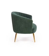 CROWN fotel wypoczynkowy ciemny zielony / złoty