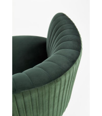 CROWN fotel wypoczynkowy ciemny zielony / złoty