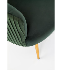 CROWN fotel wypoczynkowy ciemny zielony / złoty