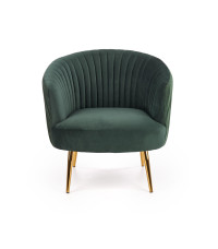 CROWN fotel wypoczynkowy ciemny zielony / złoty