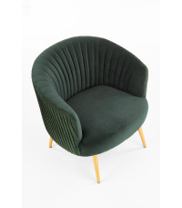 CROWN fotel wypoczynkowy ciemny zielony / złoty