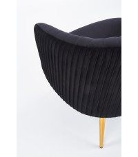 CROWN fotel wypoczynkowy czarny / złoty