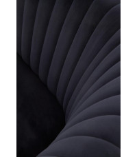 CROWN fotel wypoczynkowy czarny / złoty