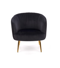 CROWN fotel wypoczynkowy czarny / złoty