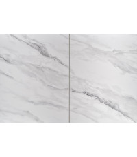 DANCAN stół rozkładany, biały marmur / popielaty / jasny popielaty / czarny (3p1szt))