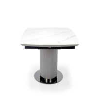 DANCAN stół rozkładany, biały marmur / popielaty / jasny popielaty / czarny (3p1szt))