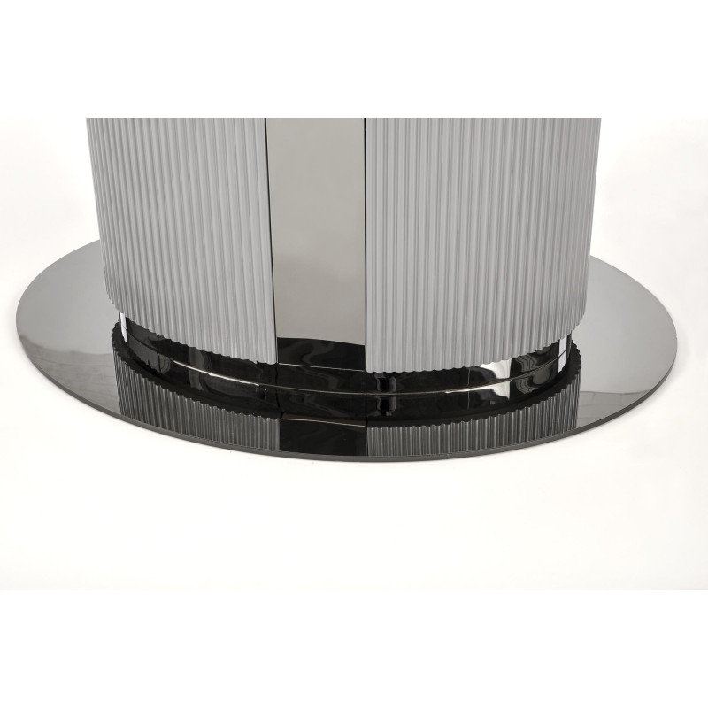 DANCAN stół rozkładany, biały marmur / popielaty / jasny popielaty / czarny (3p1szt))