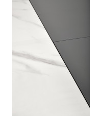 DANCAN stół rozkładany, biały marmur / popielaty / jasny popielaty / czarny (3p1szt))