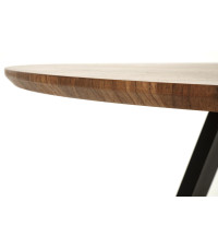 DANILO stół okrągły, blat - orzechowy, nogi - czarny (2p1szt)