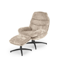 DARIO fotel wypoczynkowy z podnóżkiem oraz z funkcją kołyski, beżowy (1p1szt)