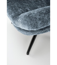 DARIO fotel wypoczynkowy z podnóżkiem oraz z funkcją kołyski, niebieski (1p1szt)