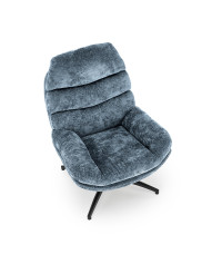 DARIO fotel wypoczynkowy z podnóżkiem oraz z funkcją kołyski, niebieski (1p1szt)