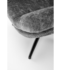 DARIO fotel wypoczynkowy z podnóżkiem oraz z funkcją kołyski, popielaty (1p1szt)