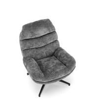 DARIO fotel wypoczynkowy z podnóżkiem oraz z funkcją kołyski, popielaty (1p1szt)
