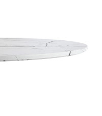 DENVER stół, blat - biały marmur, noga - biały (3p1szt)