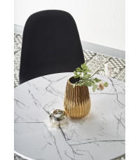 DENVER stół, blat - biały marmur, noga - biały (3p1szt)